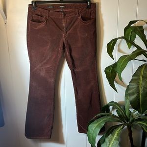 Rusty brown Corduroy Low Rise Flare Women’s Jeans Size 16